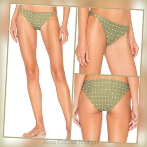 Storm Lanzarote Bikini Bottom ✦ Sea Grass Polka Dot Metallic Ring ✦ Stretch Fit